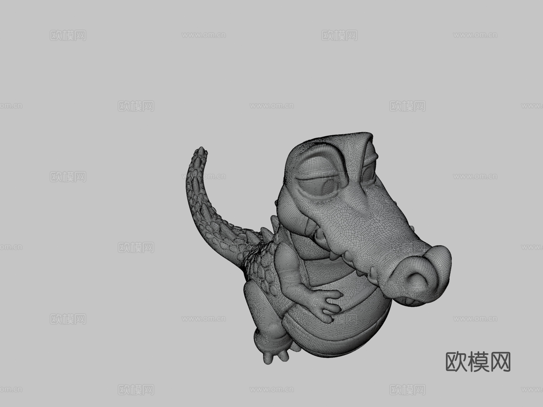 快乐鳄鱼3d模型