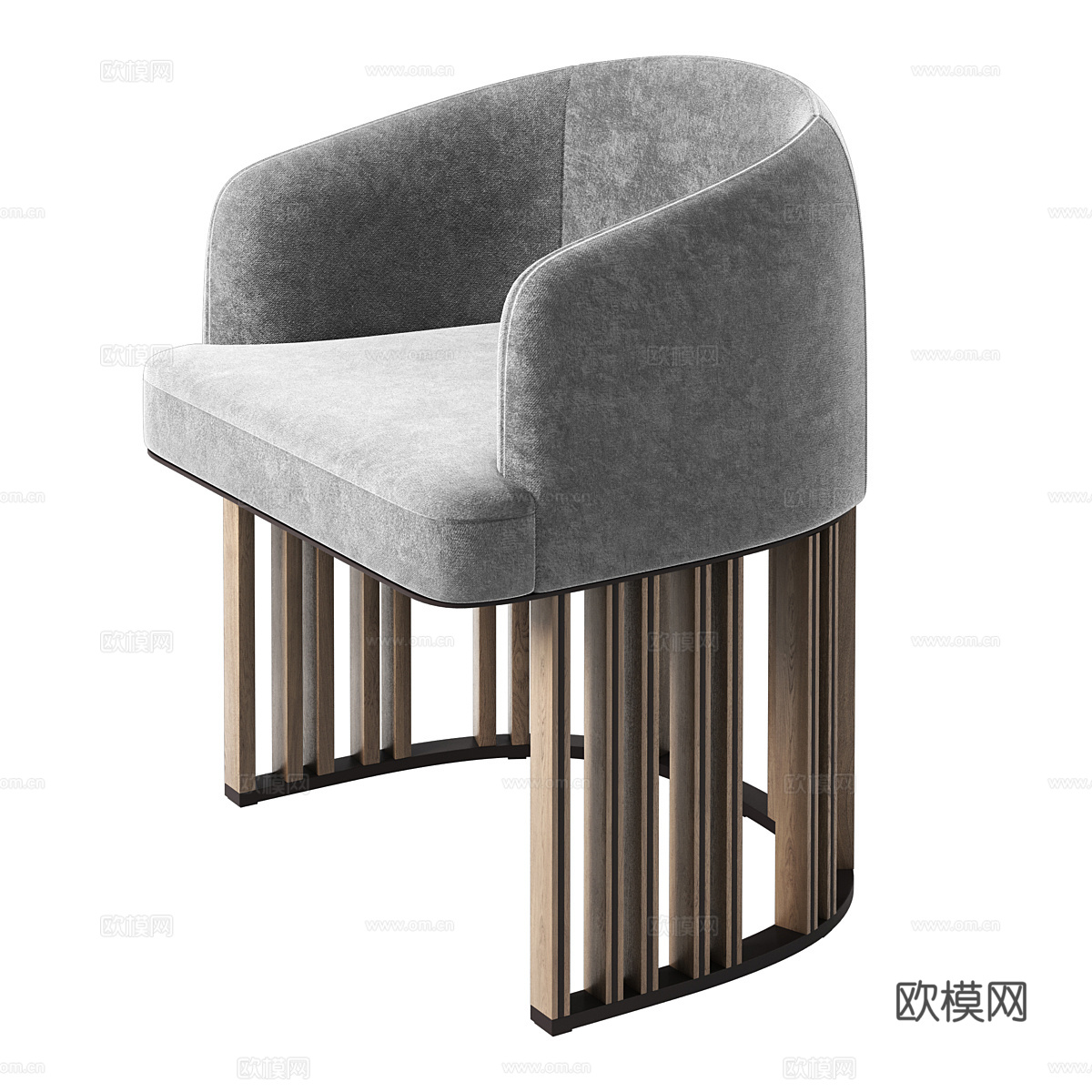 现代意式轻奢单椅3d模型