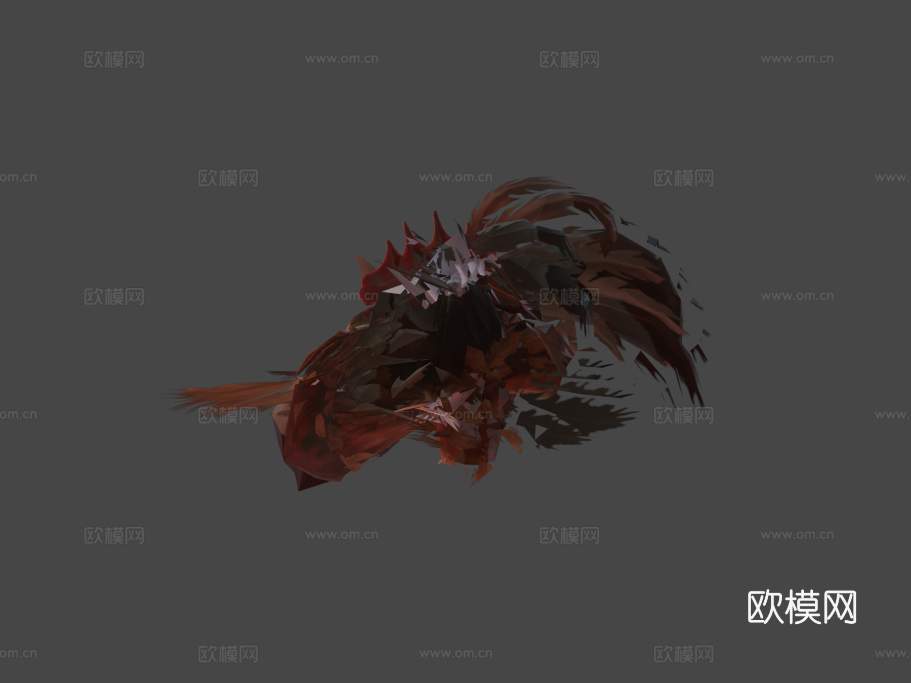 行走小鸡动画3d模型