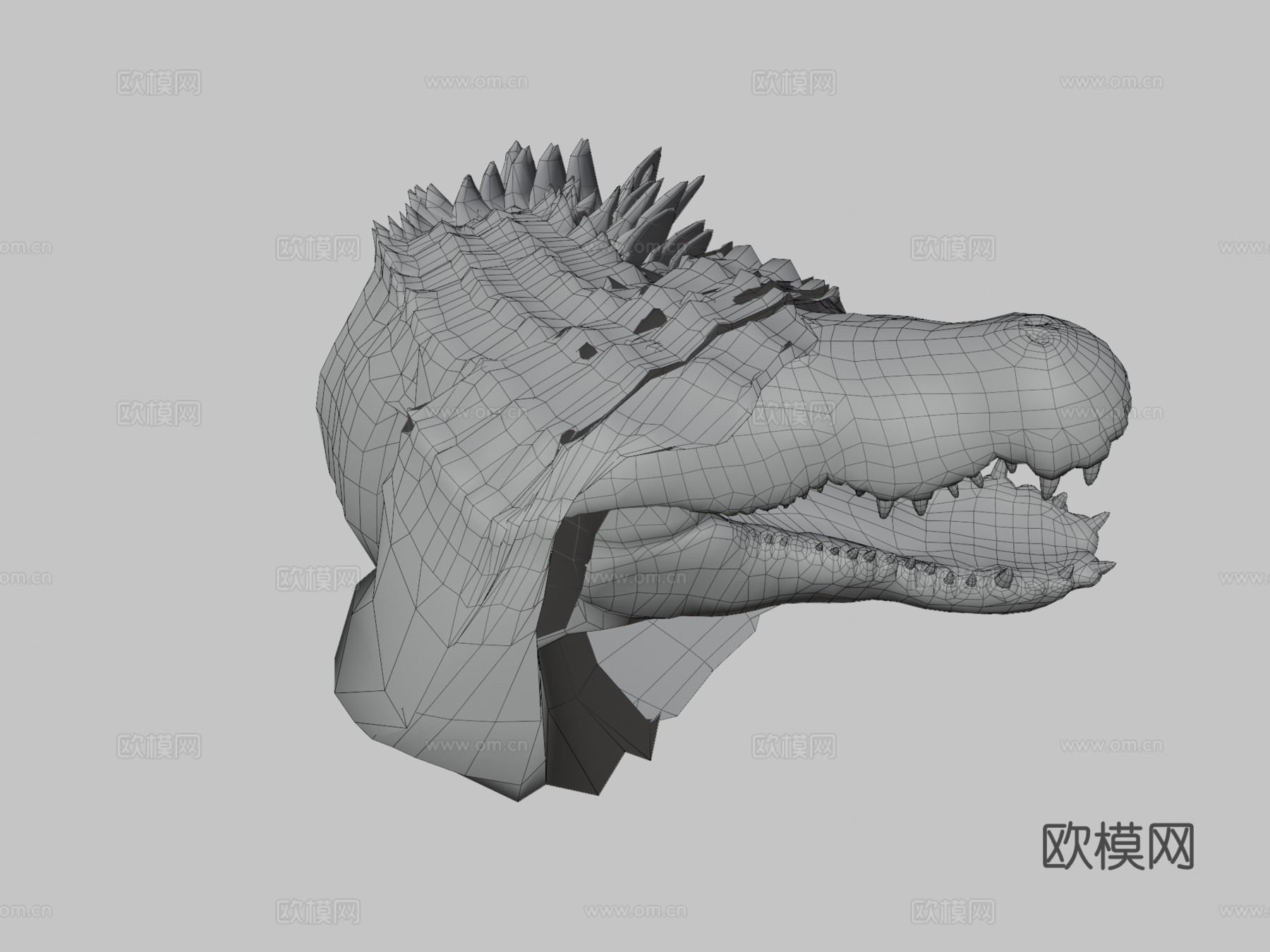 咸水鳄3d模型