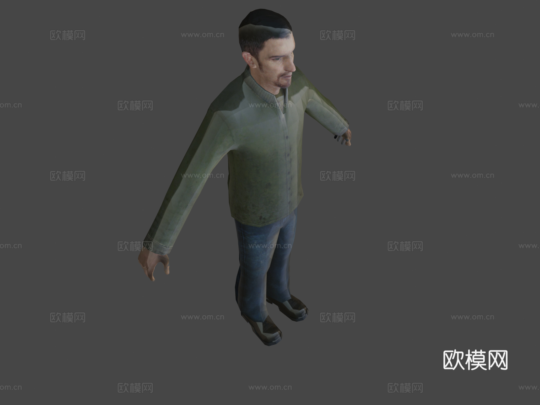 男性_07面部3d模型