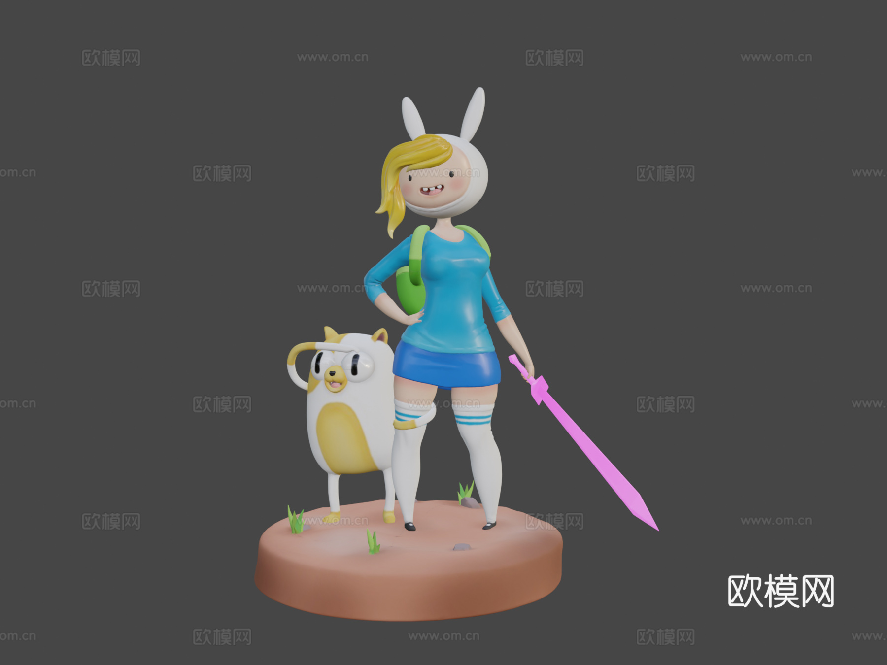 菲奥娜与蛋糕粉丝艺术3d模型