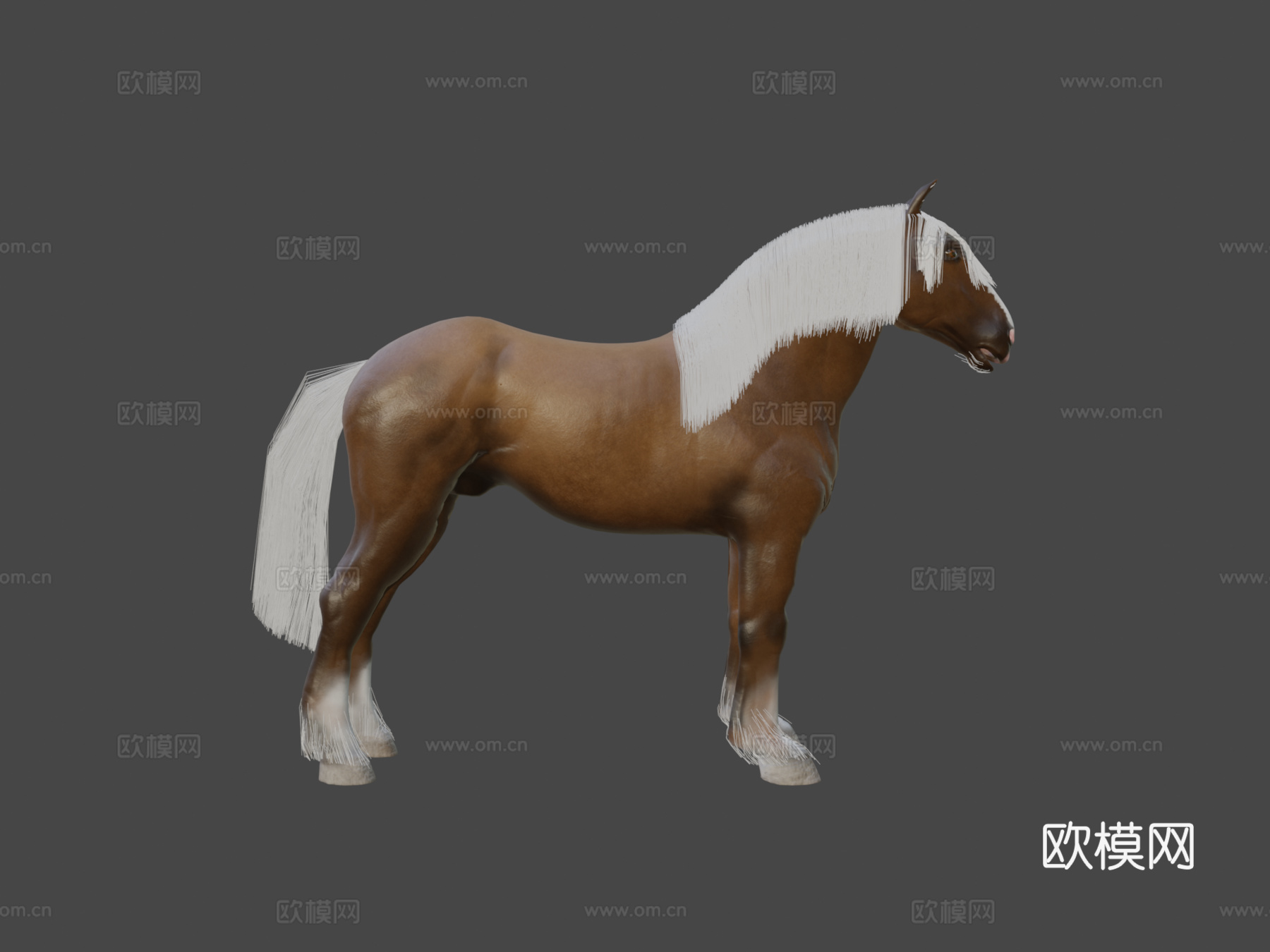 马[役马]3d模型