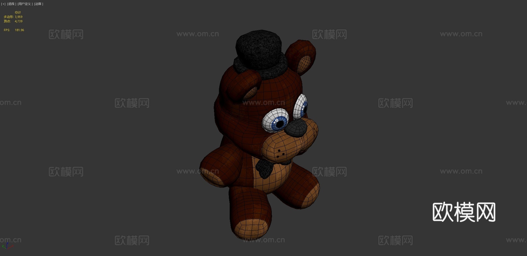 玩具熊的五夜后宫1弗雷迪玩偶3d模型