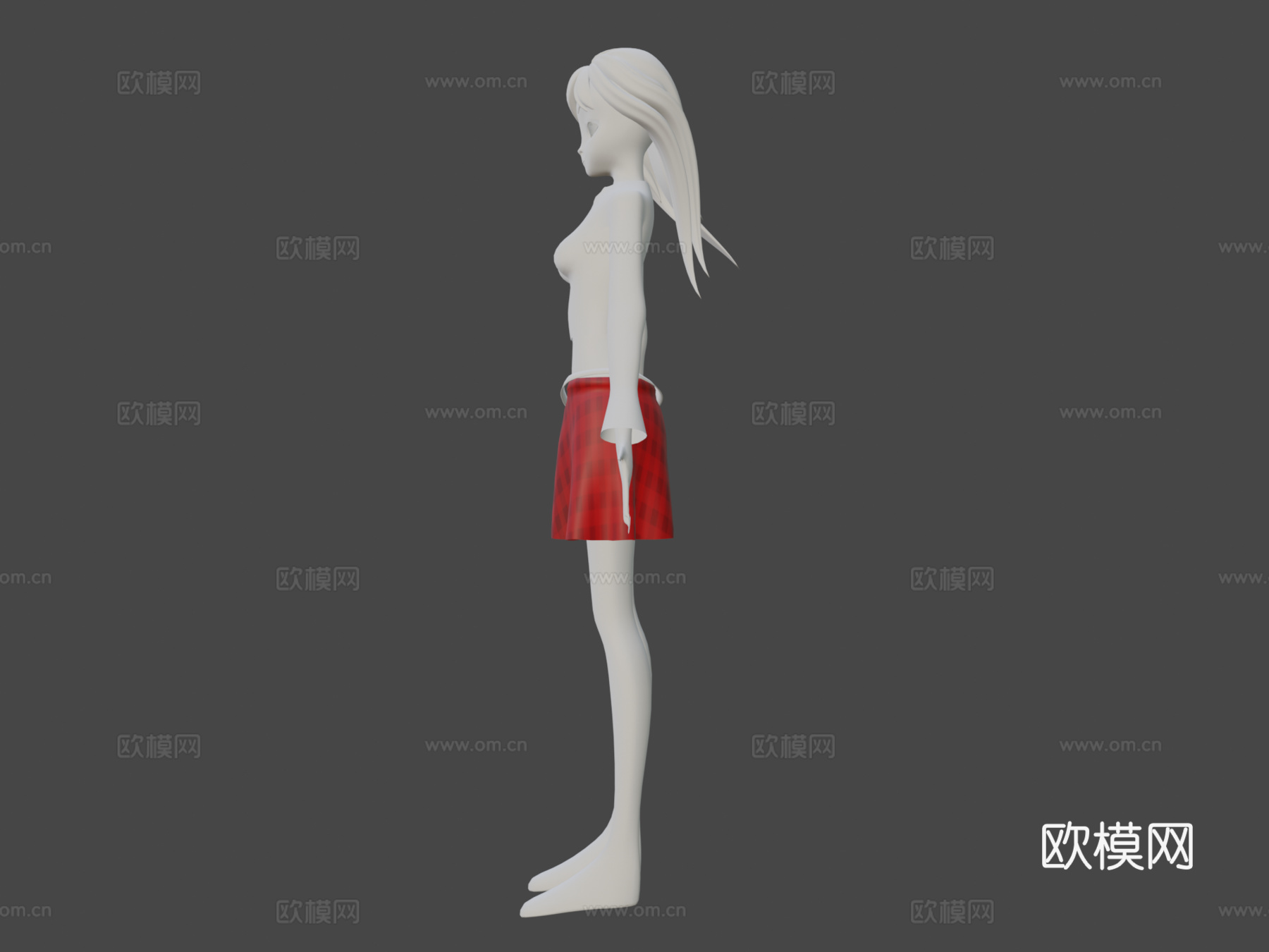 动漫女孩3d模型