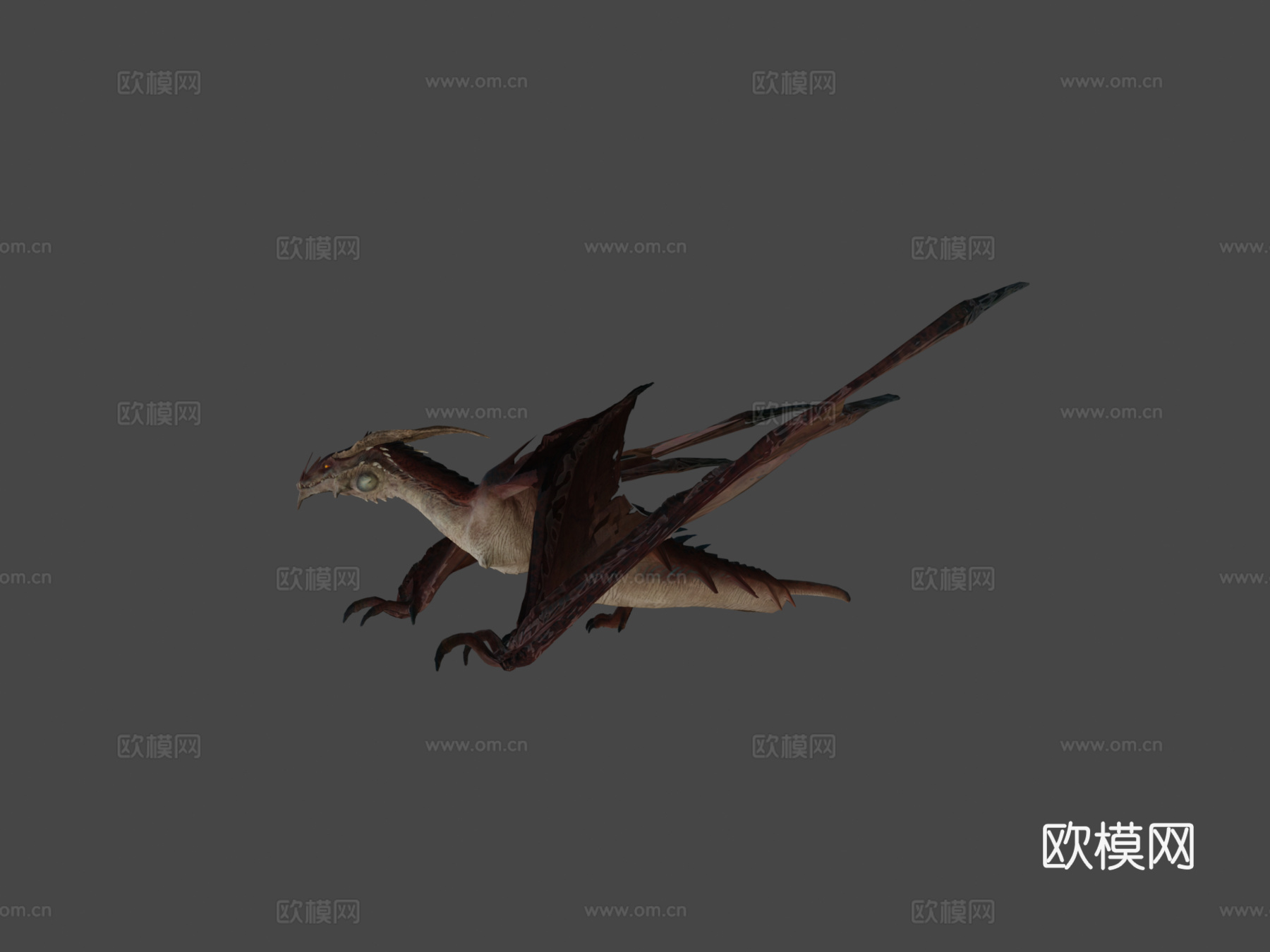恶魔龙完整纹理3d模型