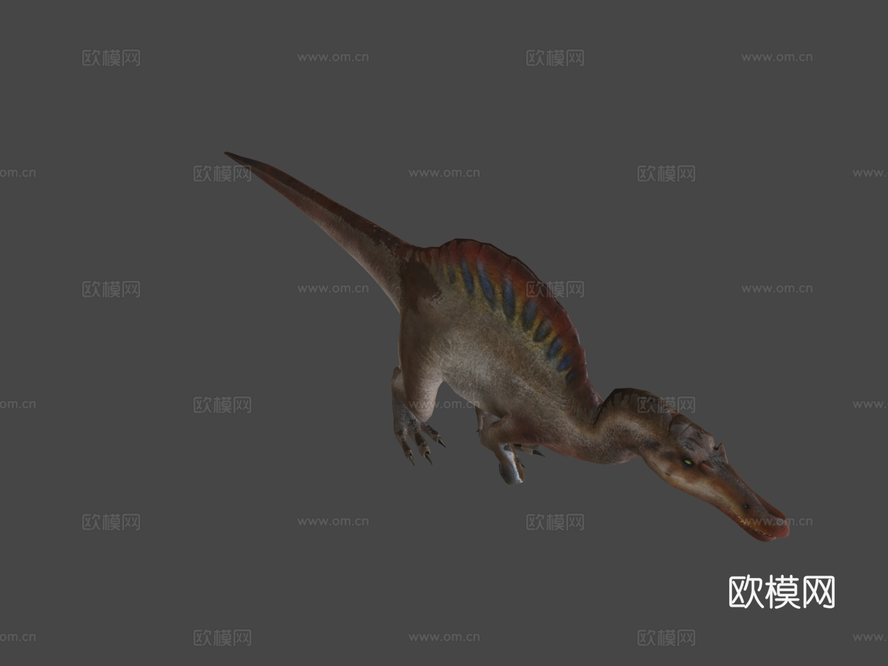 侏罗纪公园的棘龙3d模型