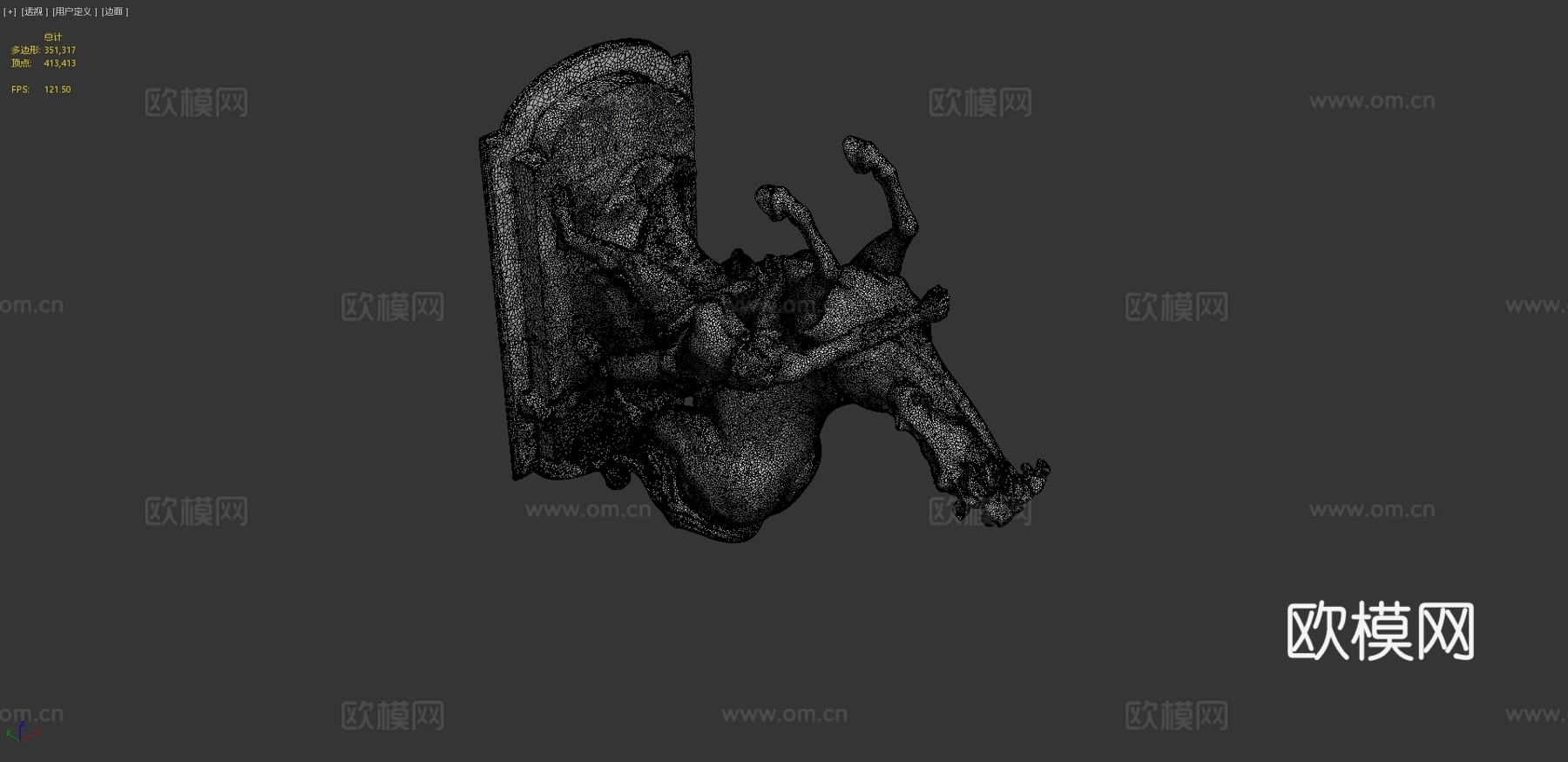 马雕像3d模型