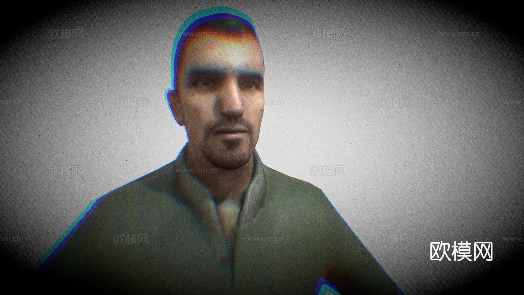 男性_07面部3d模型