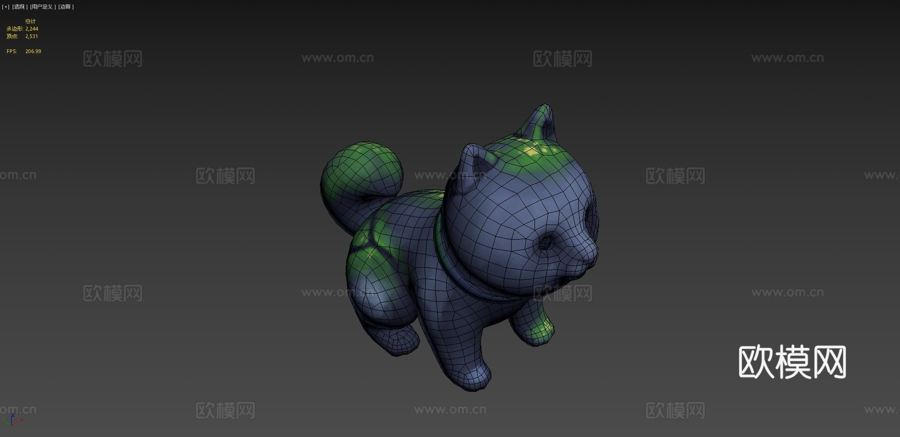 石柴犬3d模型