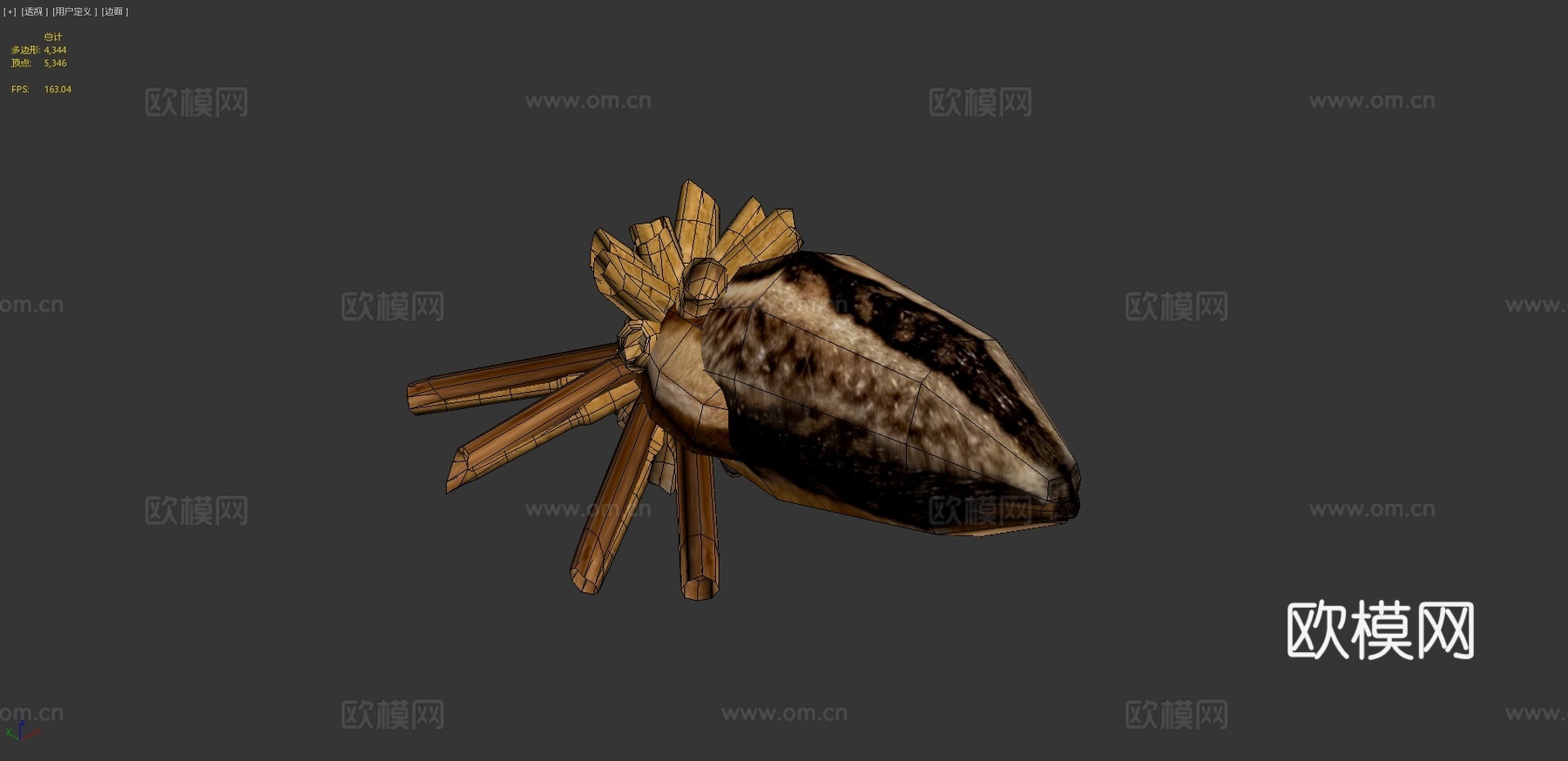 狼蛛(绑定)-3d模型