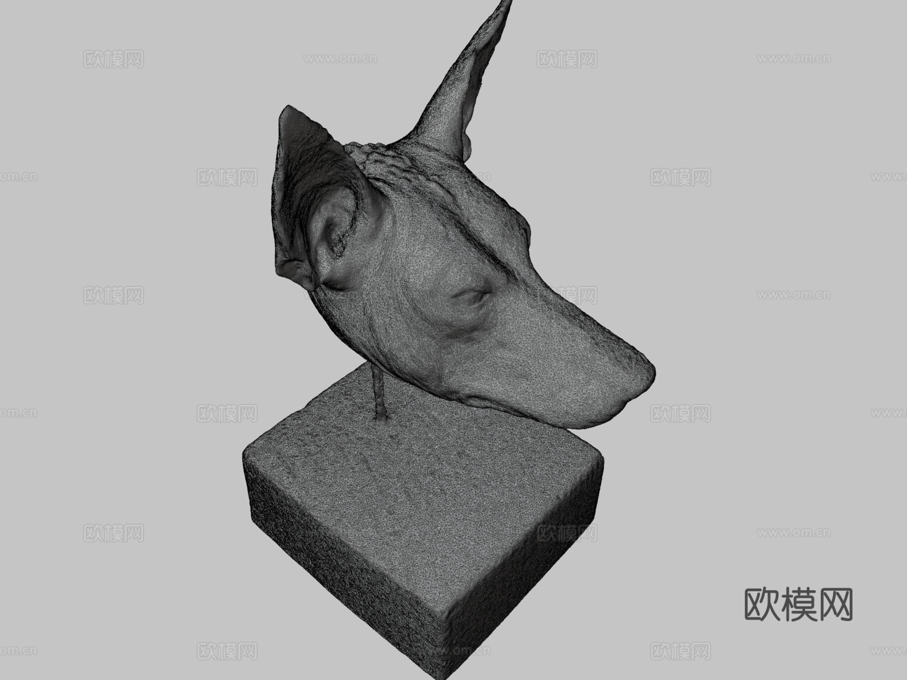 艾伦·卡拉斯科的狗头3d模型