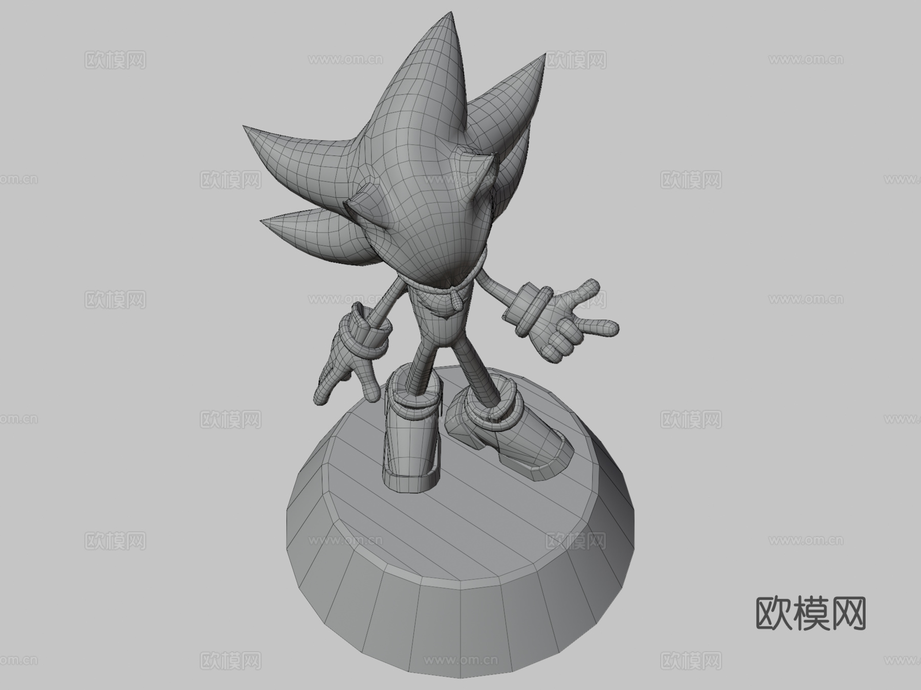 索尼克世代-暗影刺猬雕像3d模型
