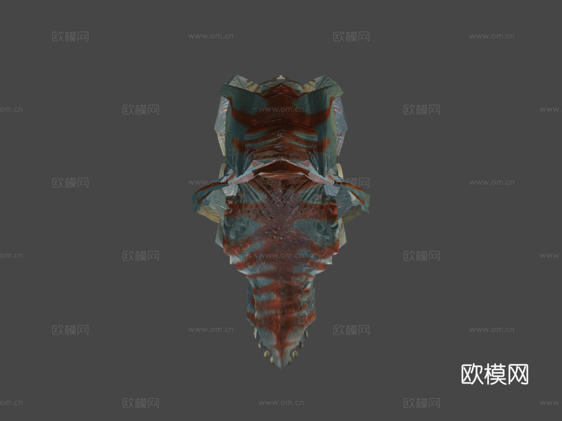 动画恐怖霸王龙恐龙循环3d模型