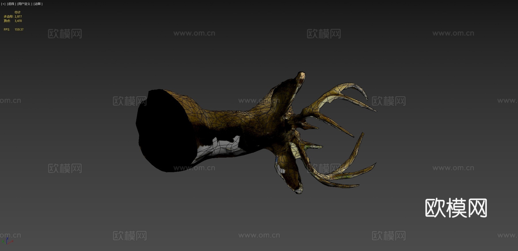 鹿首3d模型