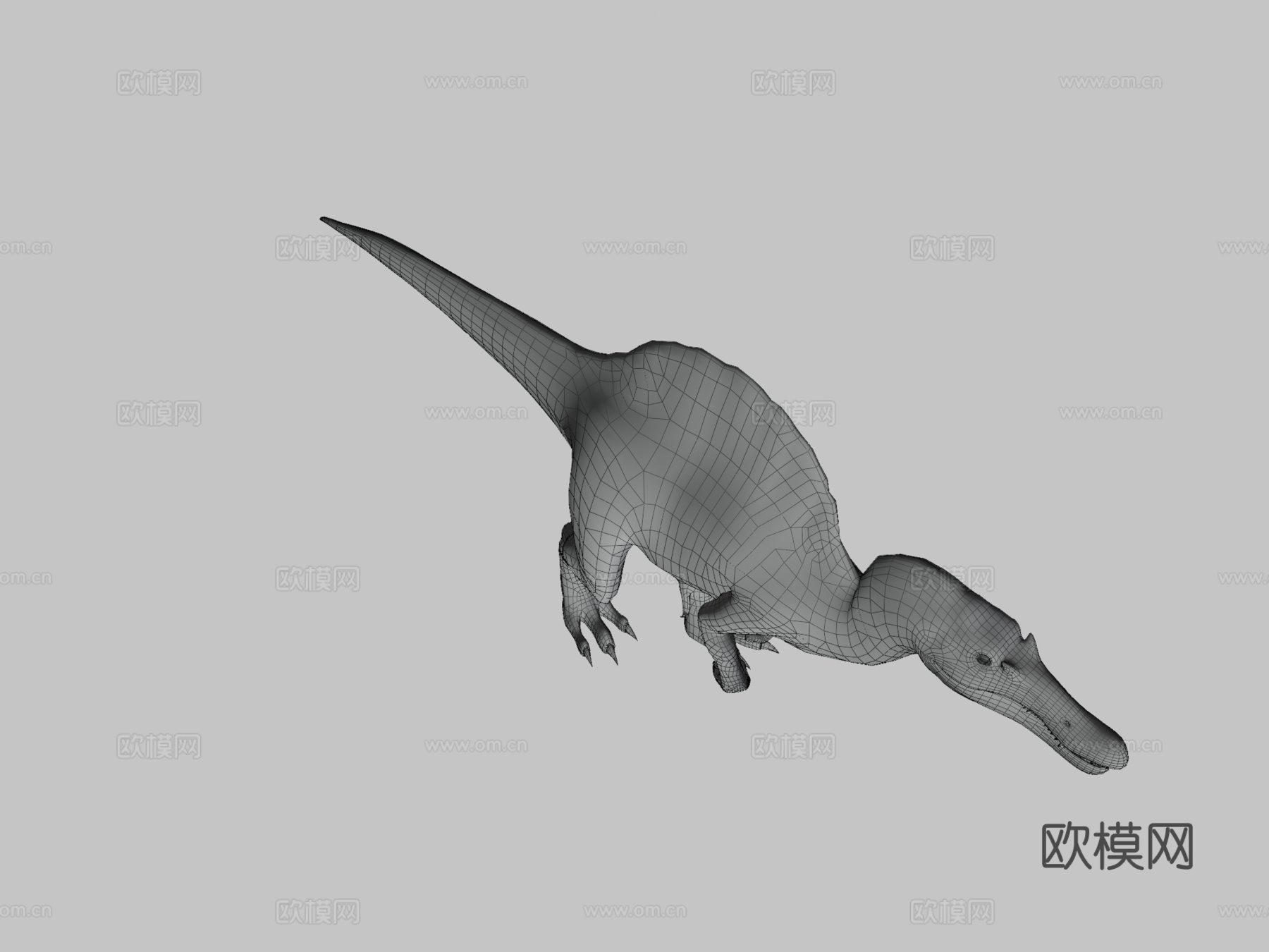 侏罗纪公园的棘龙3d模型