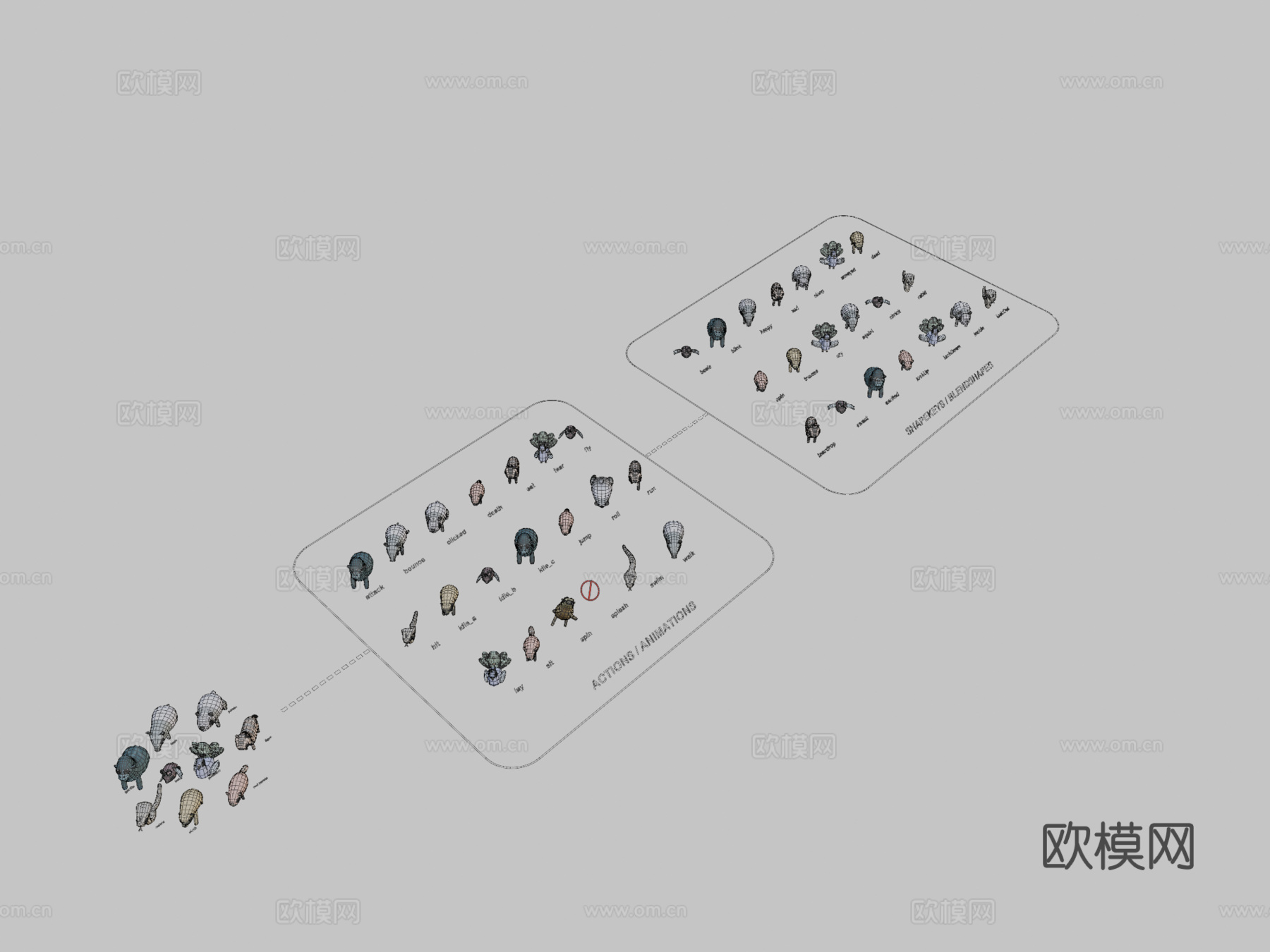 怪趣系列-丛林动物第1卷3d模型