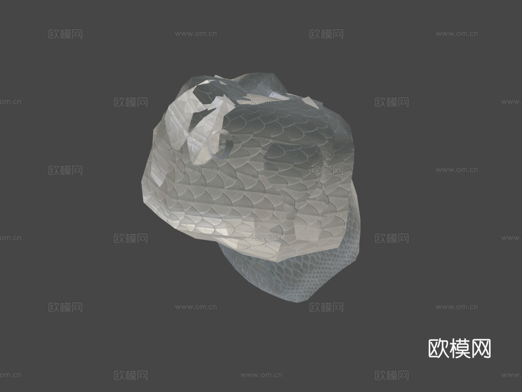 白色蝰蛇带动画3d模型