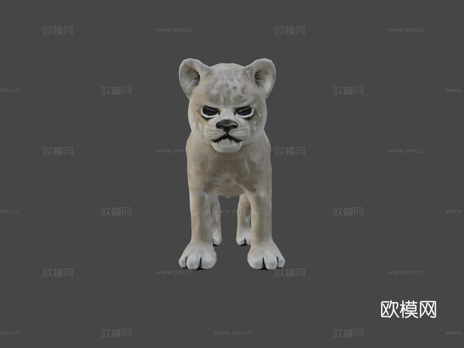 狮子动画低多边形3d模型
