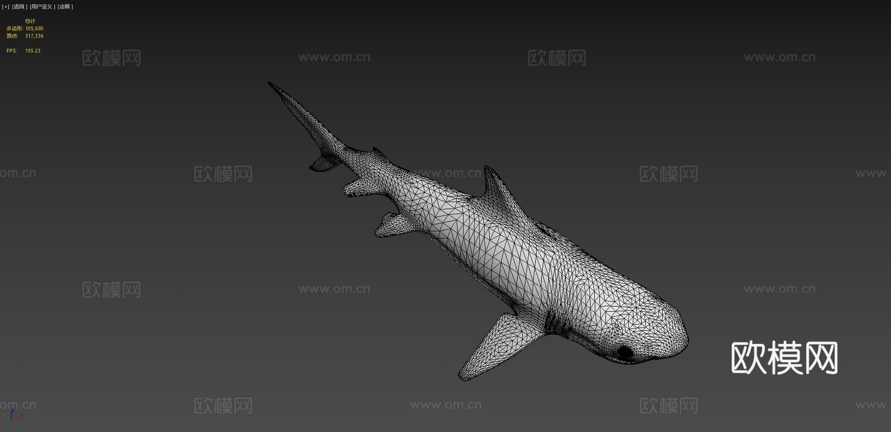 虎鲨3d模型