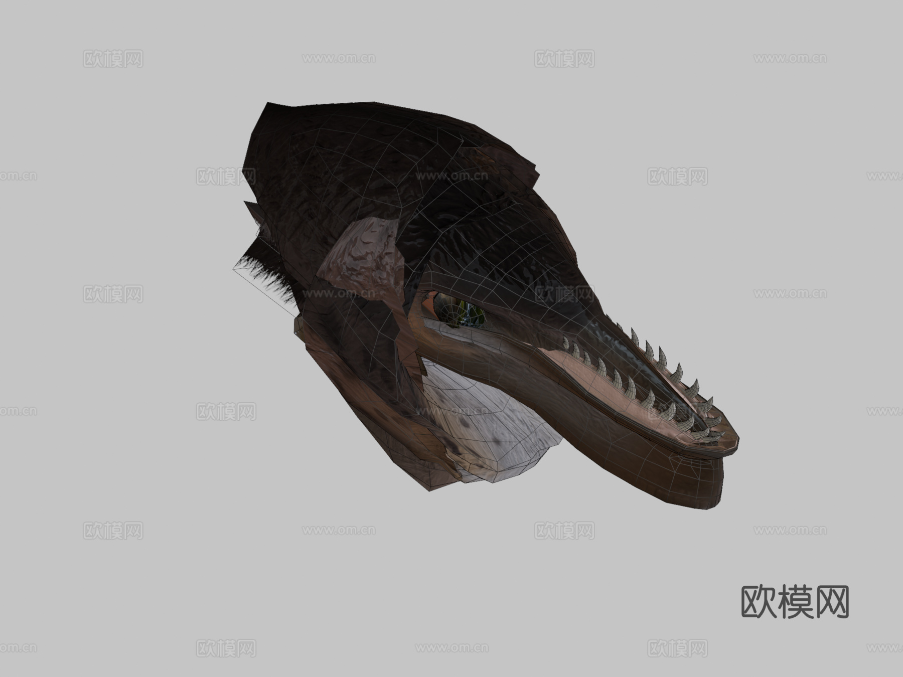犹他盗龙-低多边形动画模型3d模型
