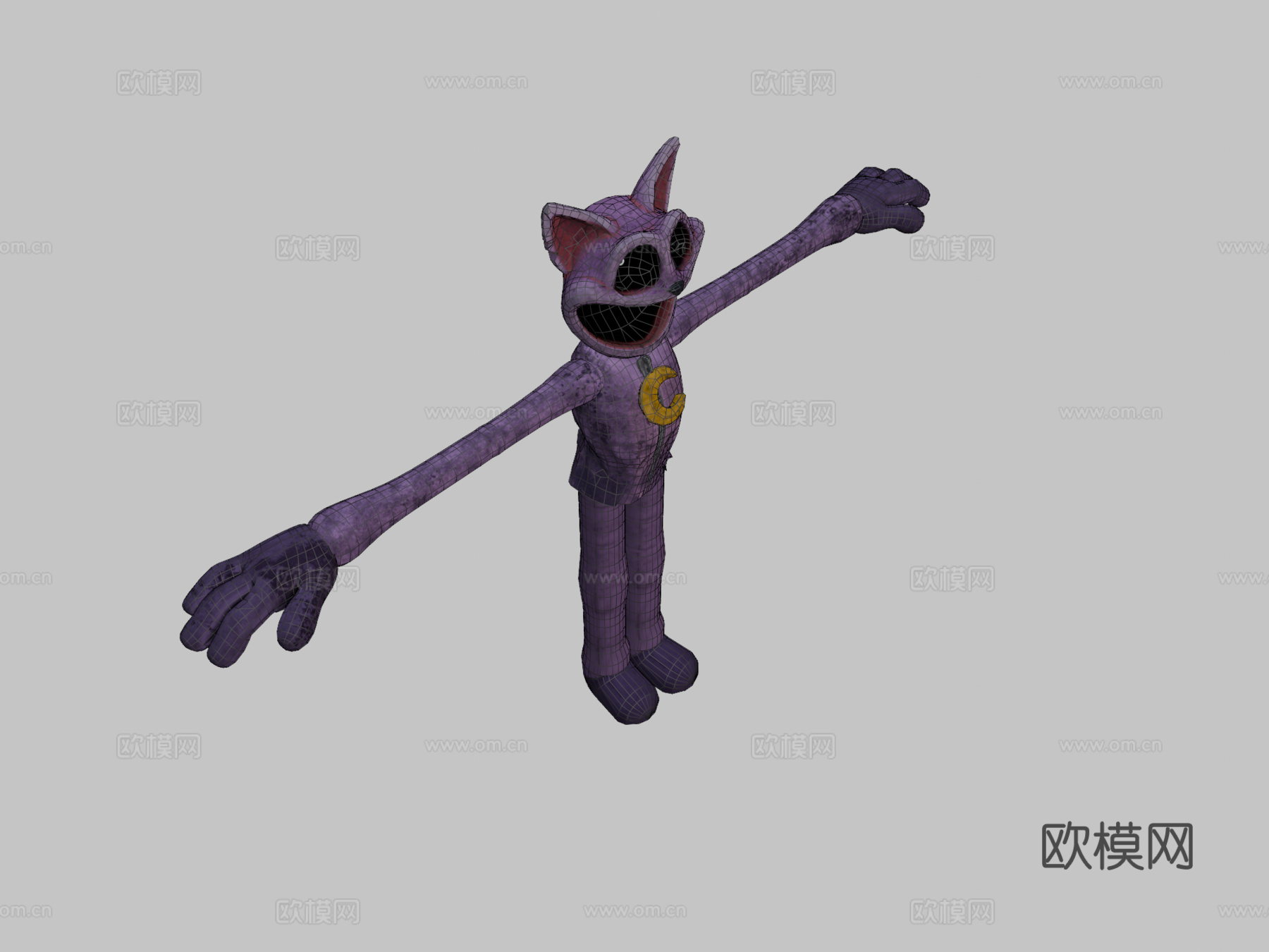 正常身体的猫打盹3d模型