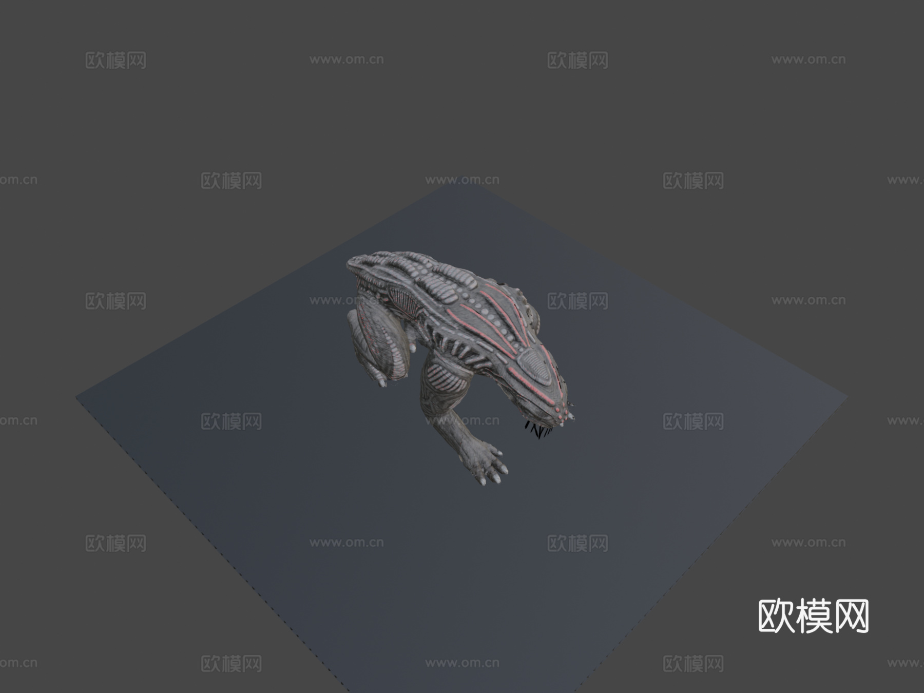 外星动物重贴图烘焙版3d模型
