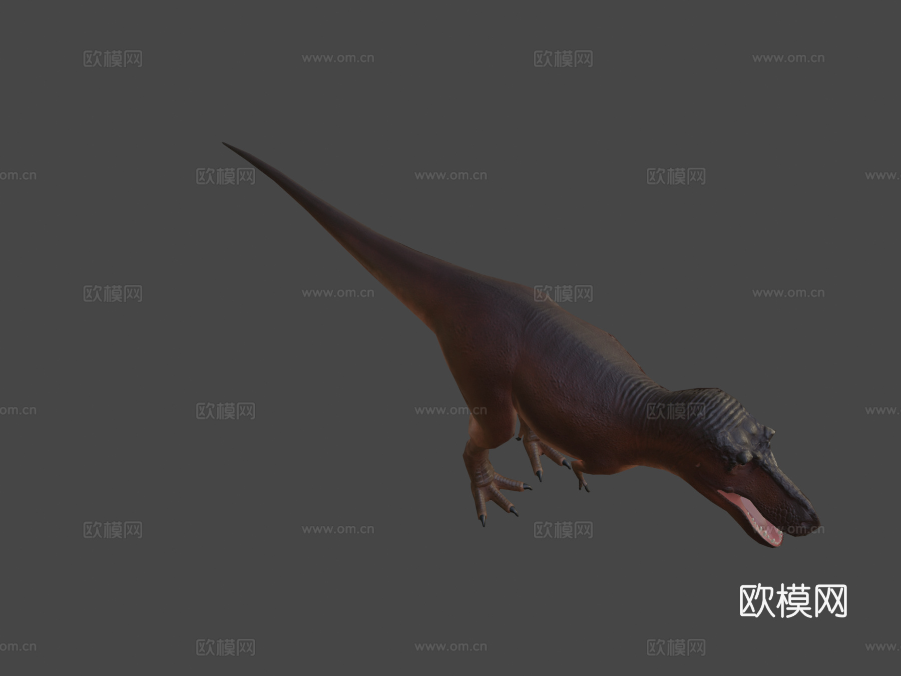低多边形精确霸王龙3d模型