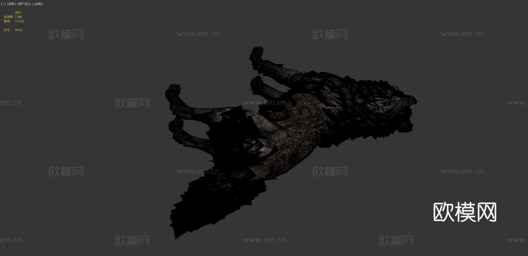 写实灰狼[使命召唤]3d模型