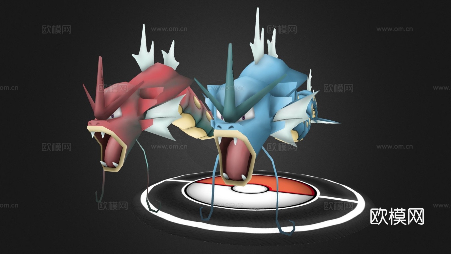 口袋妖怪同人-暴鲤龙3d模型