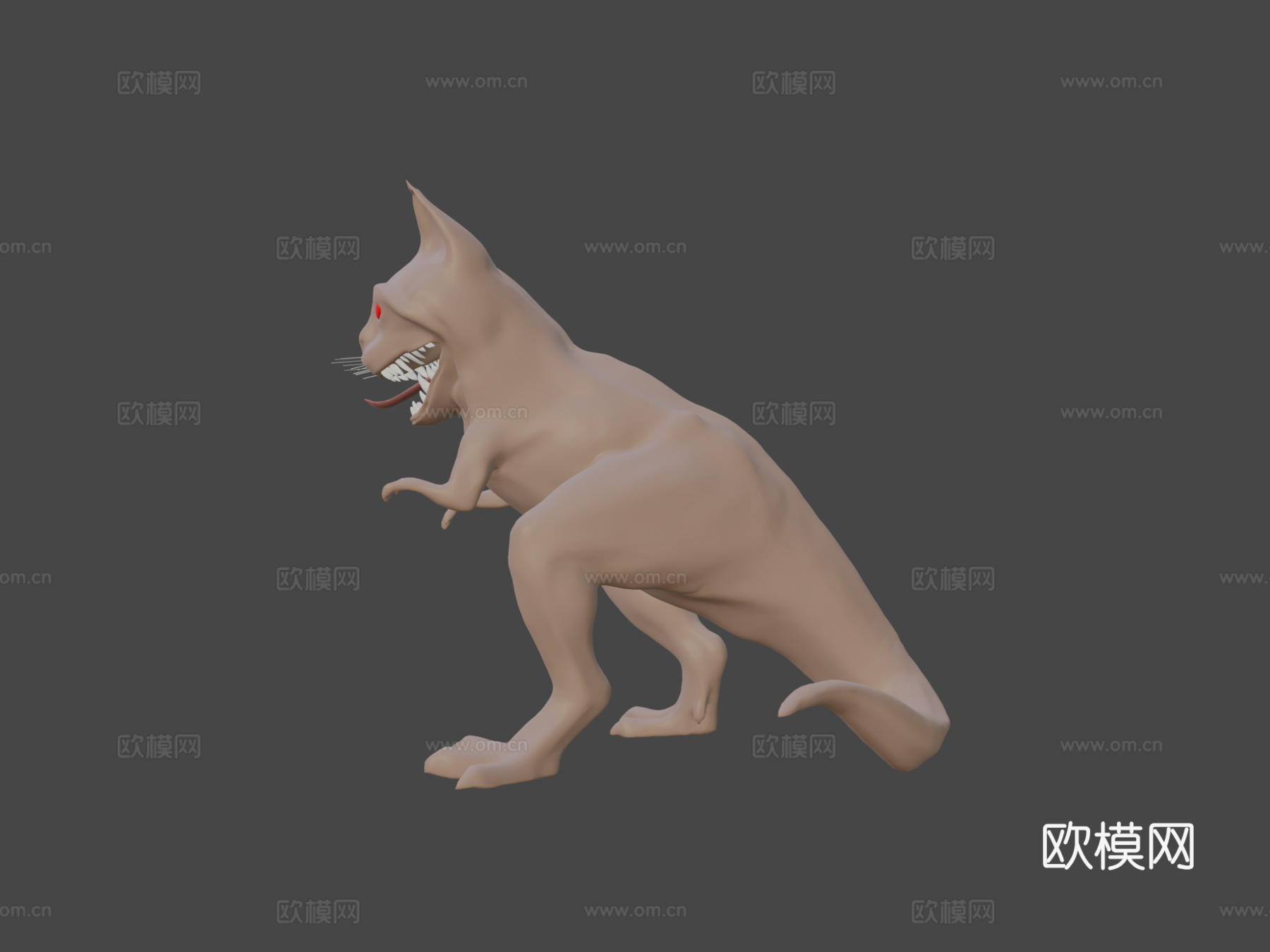 官方绑定小恐龙猫3d模型