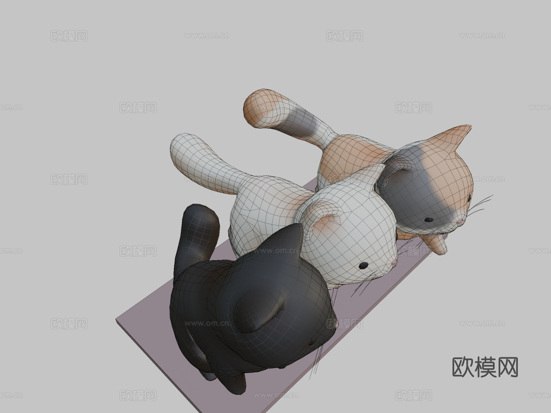 胖猫三重奏3d模型