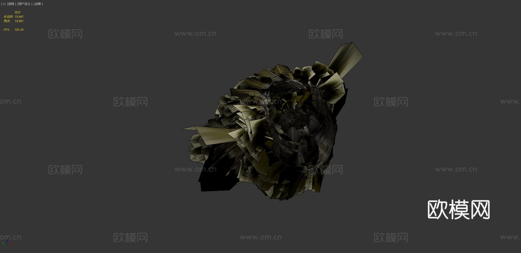 金雕3d模型