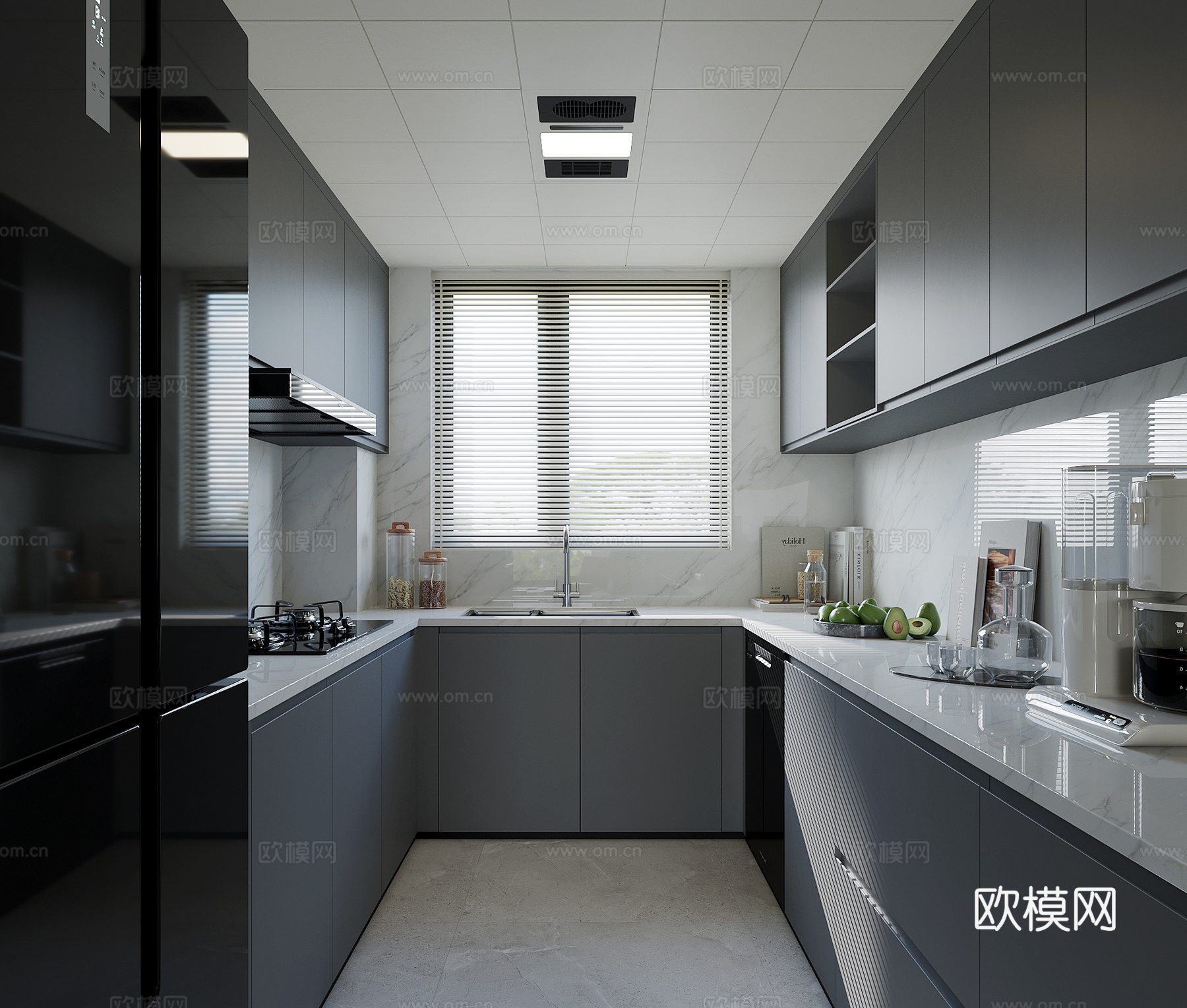 现代家居厨房3d模型