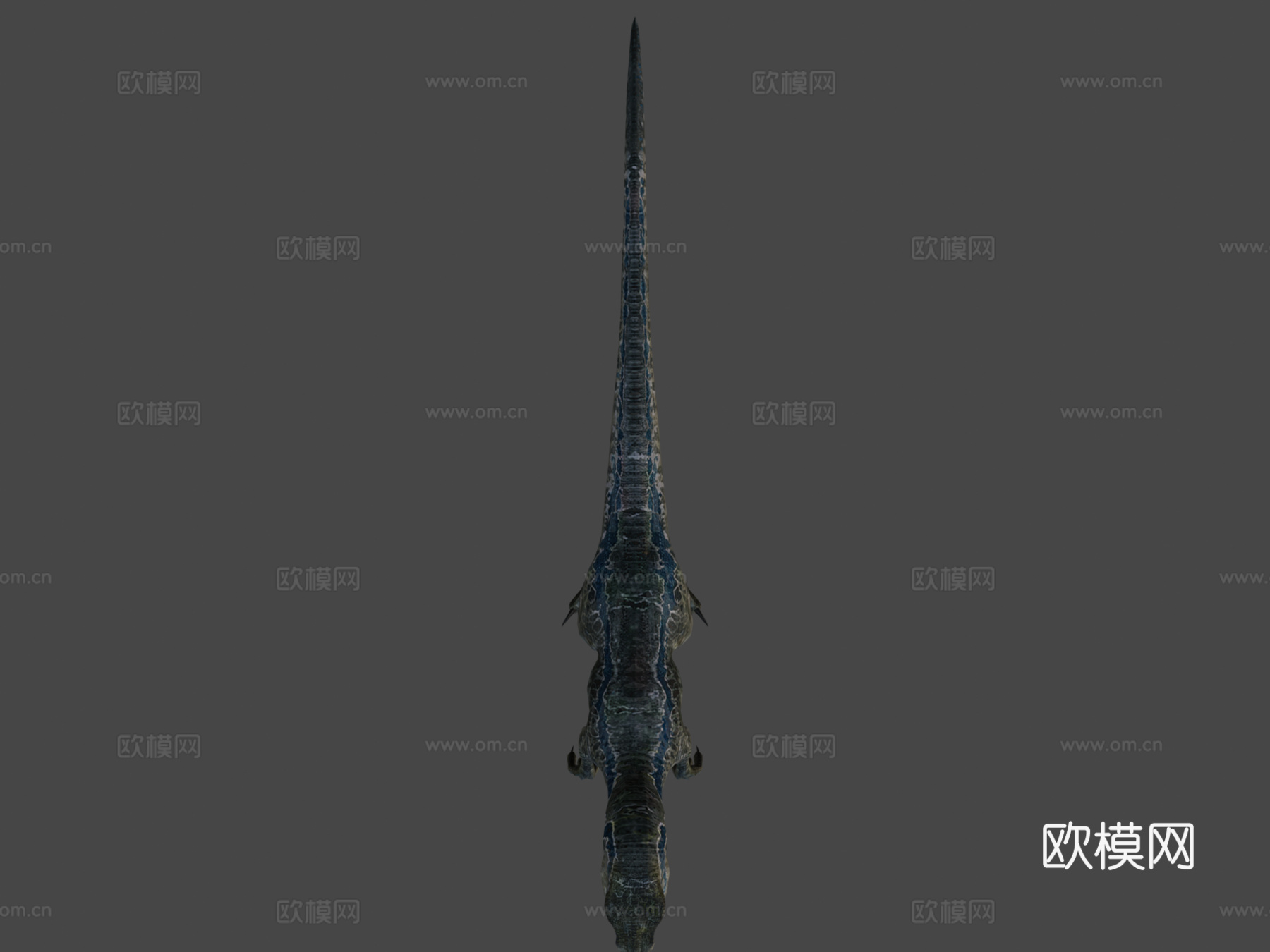 迅猛龙蓝色3d模型
