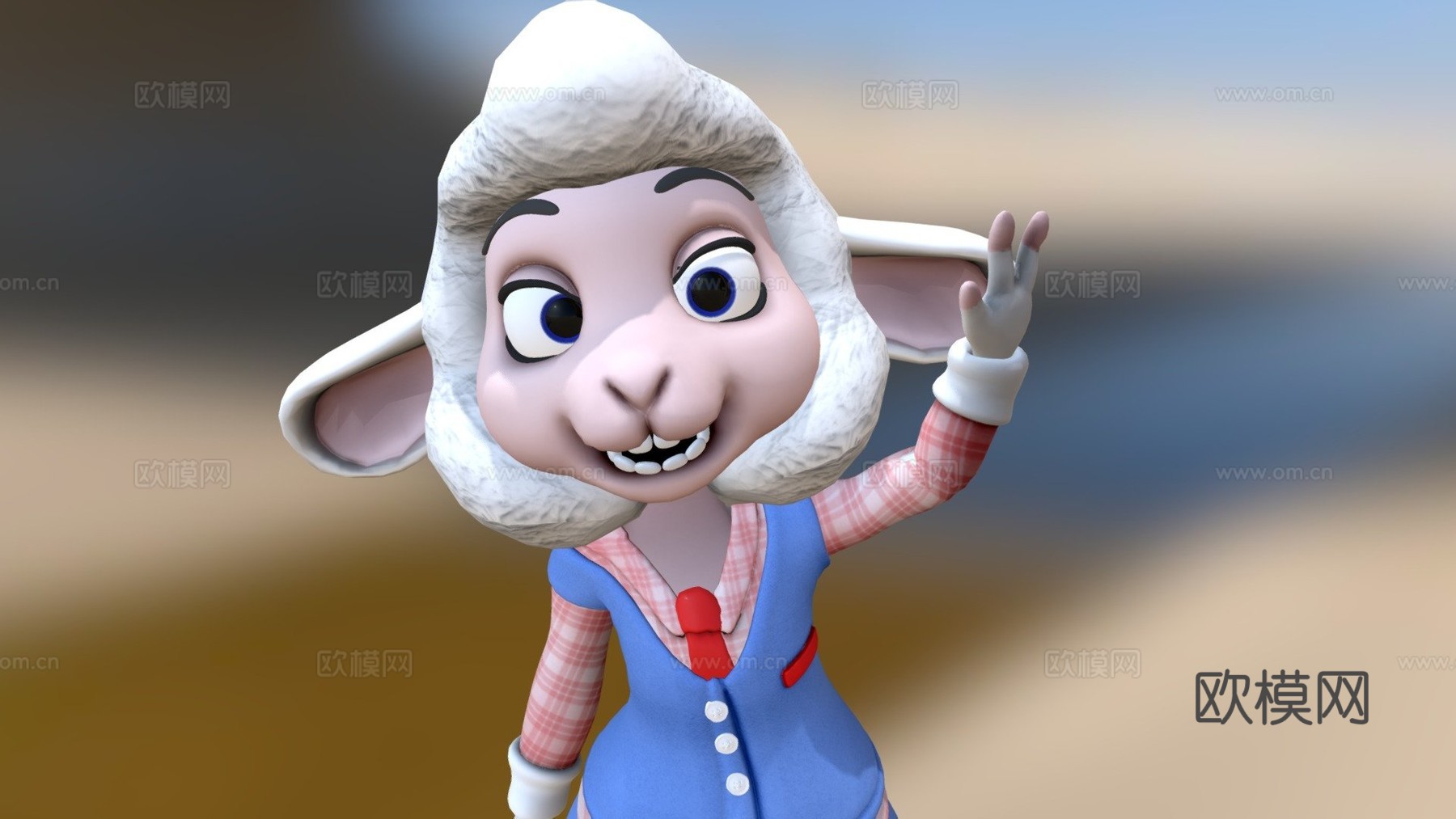 导游羊肉小姐3d模型