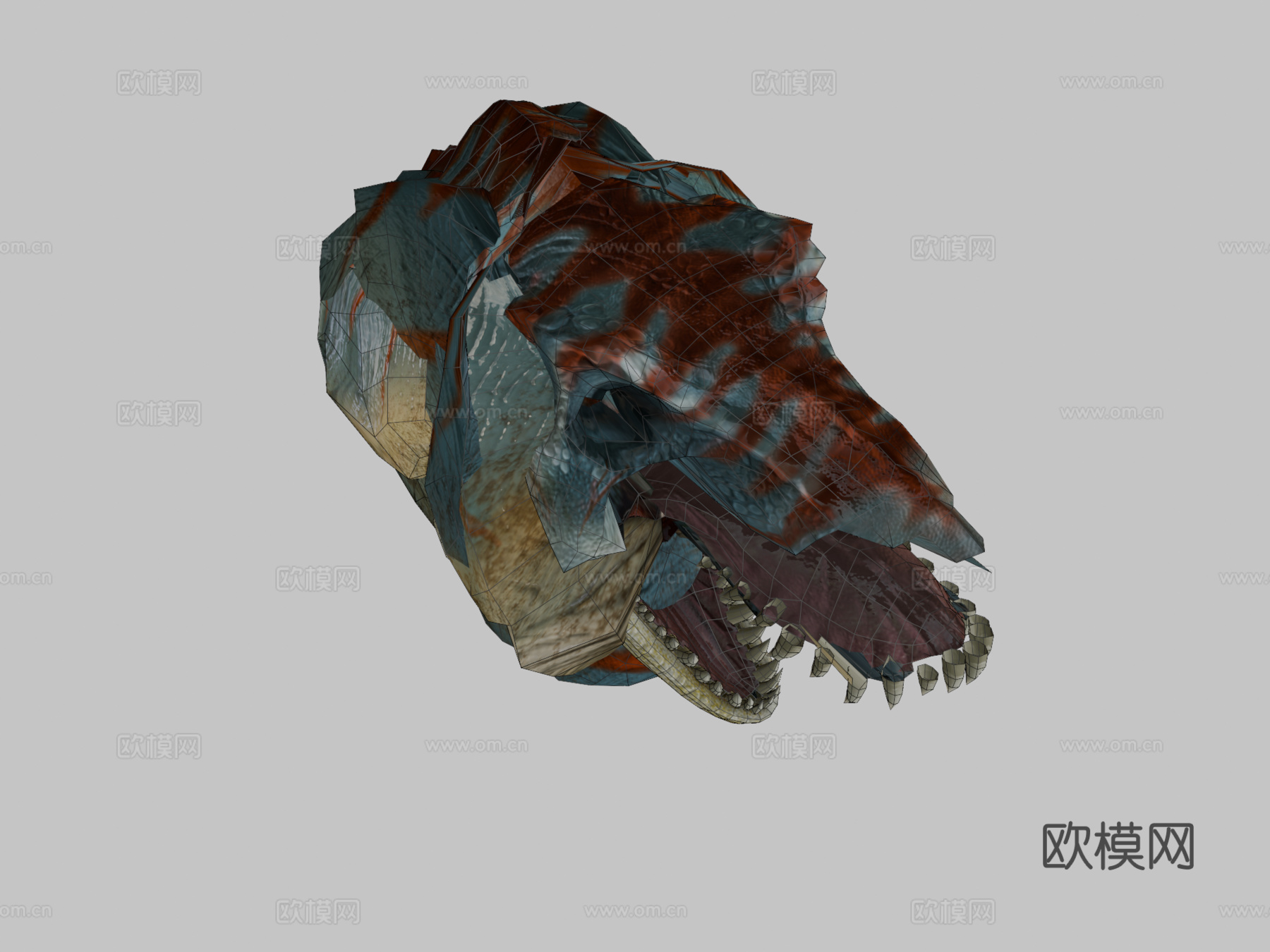 动画3D暴龙恐龙循环3d模型