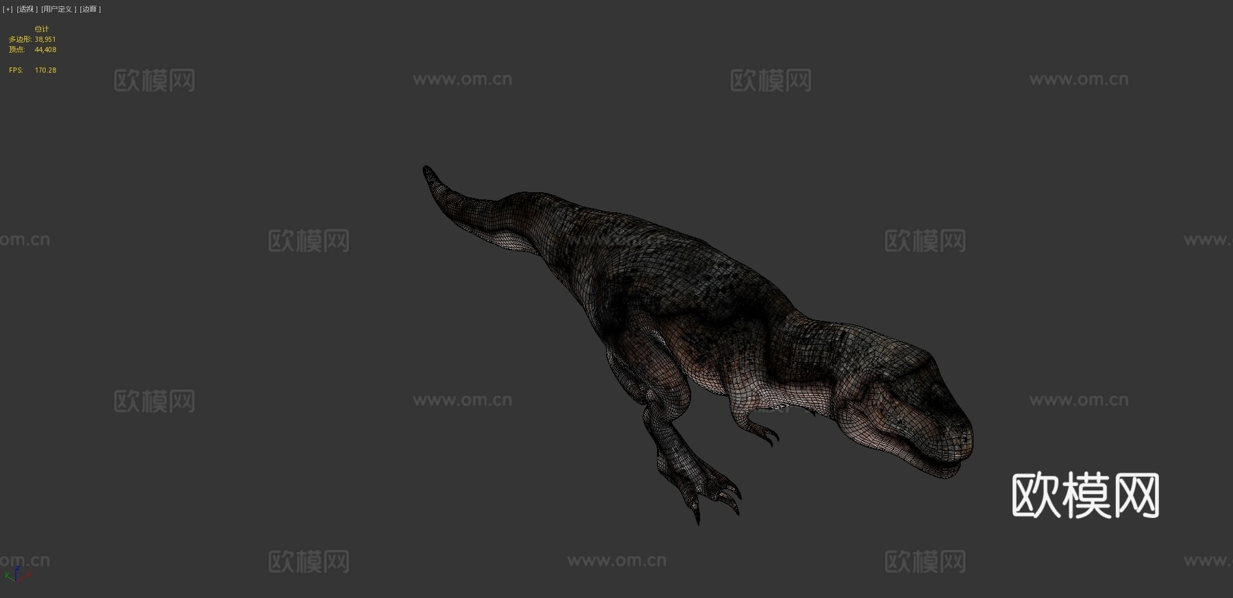 可动霸王龙骨架3d模型