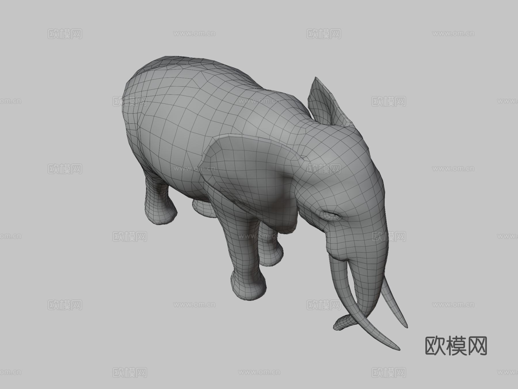 真实大象3d模型