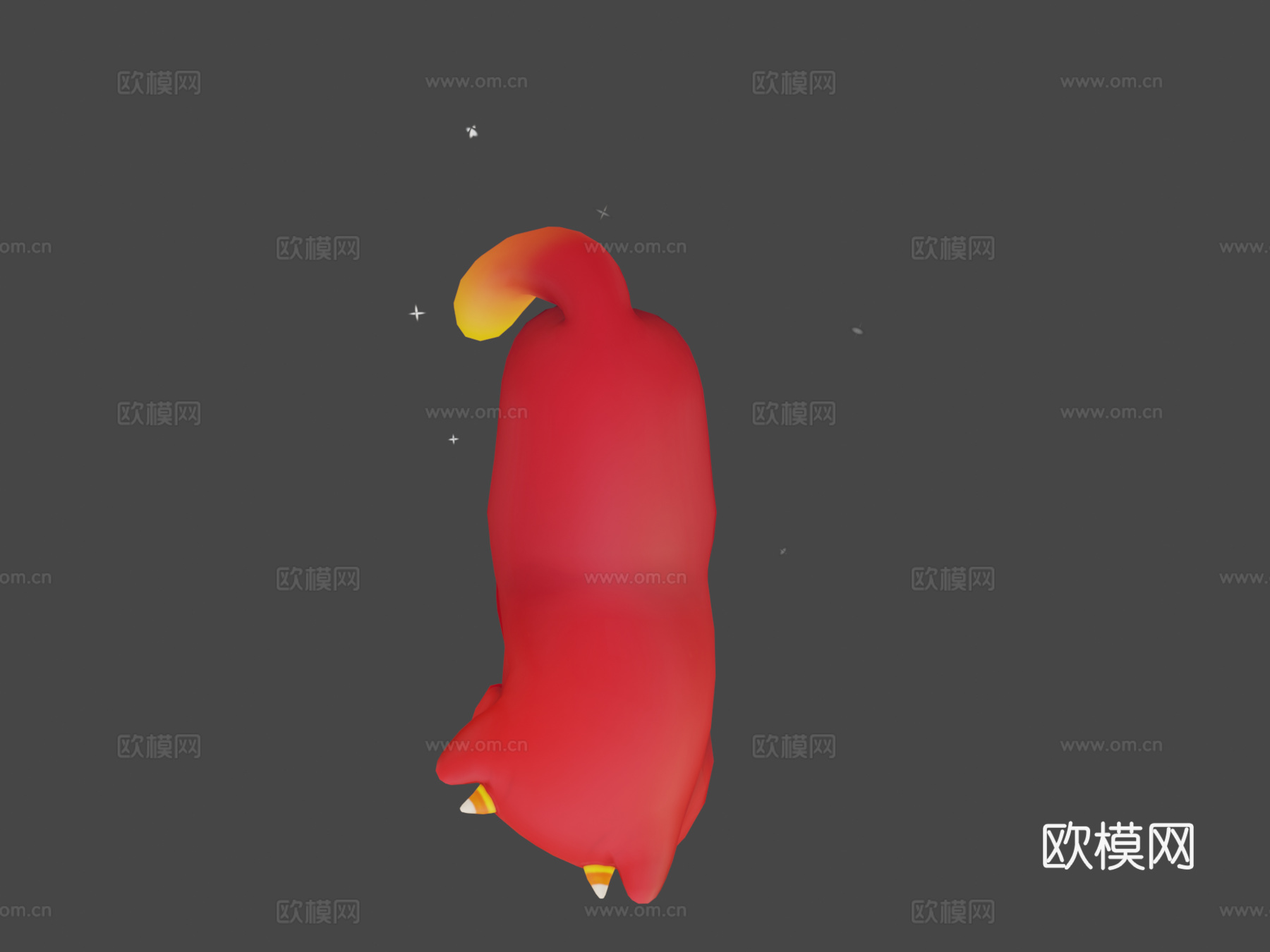 糖果玉米恶魔猫3d模型