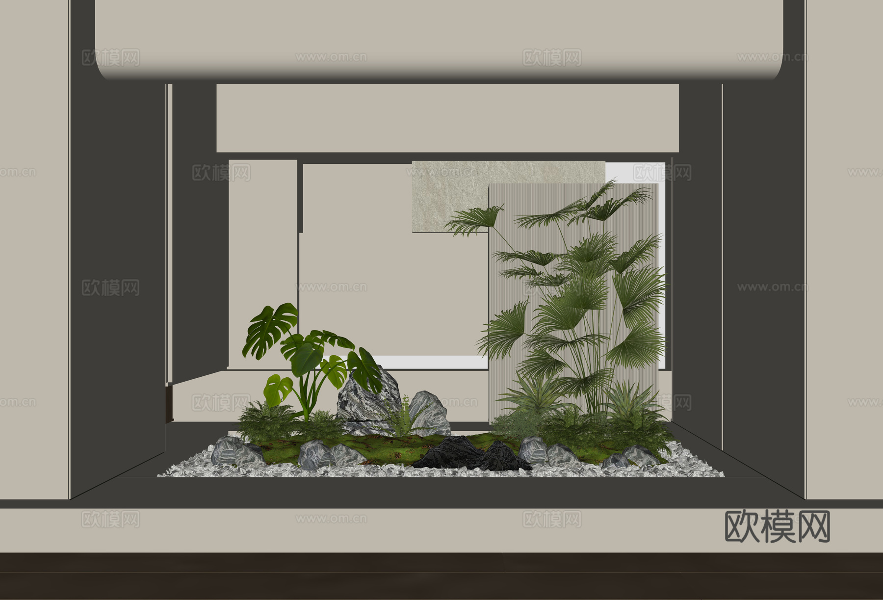 现代植物景观su模型