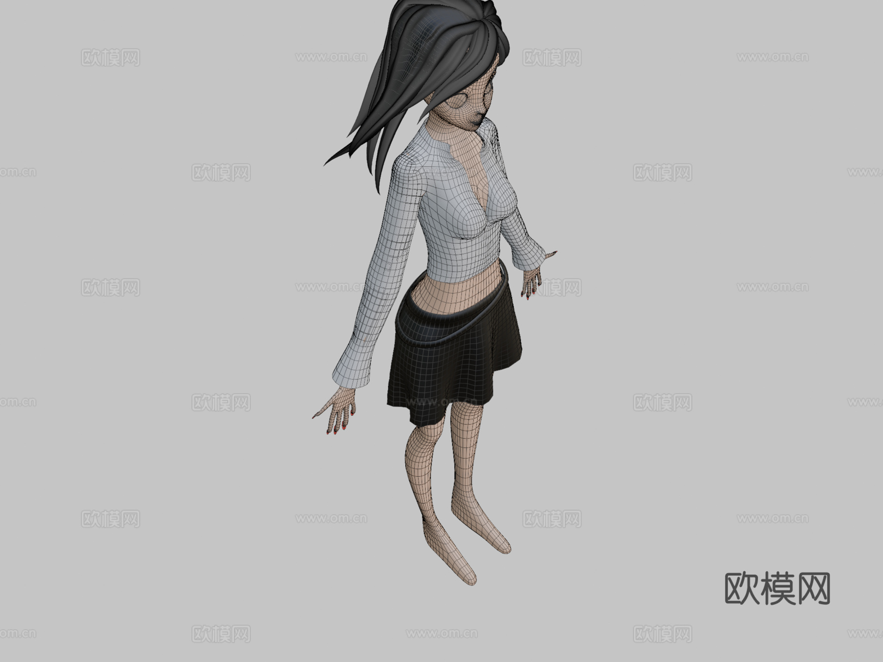 动漫女孩3d模型
