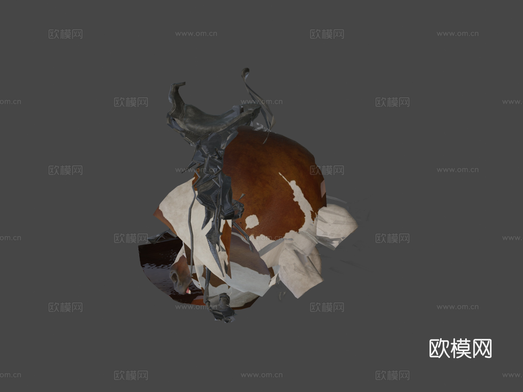 马奔跑循环3d模型