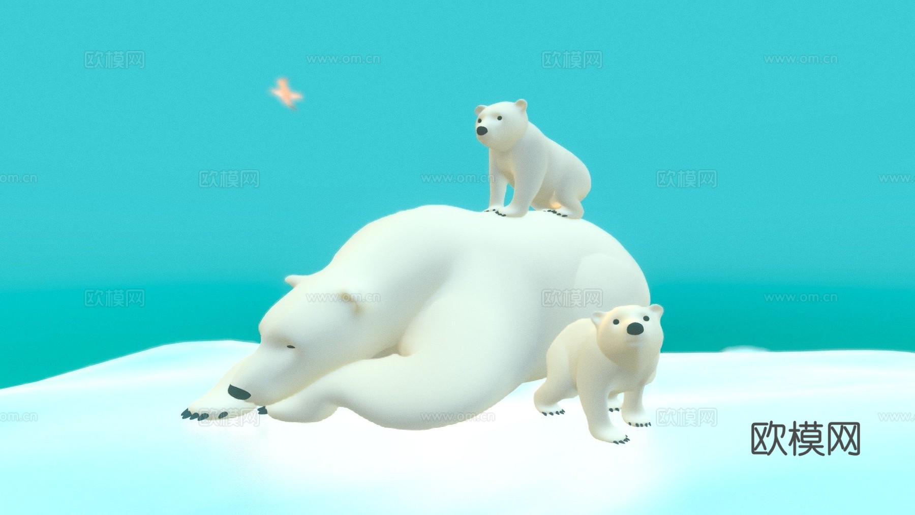 北极熊3d模型