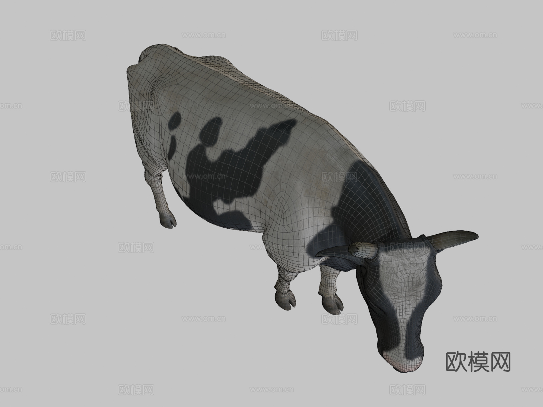 奶牛3d模型