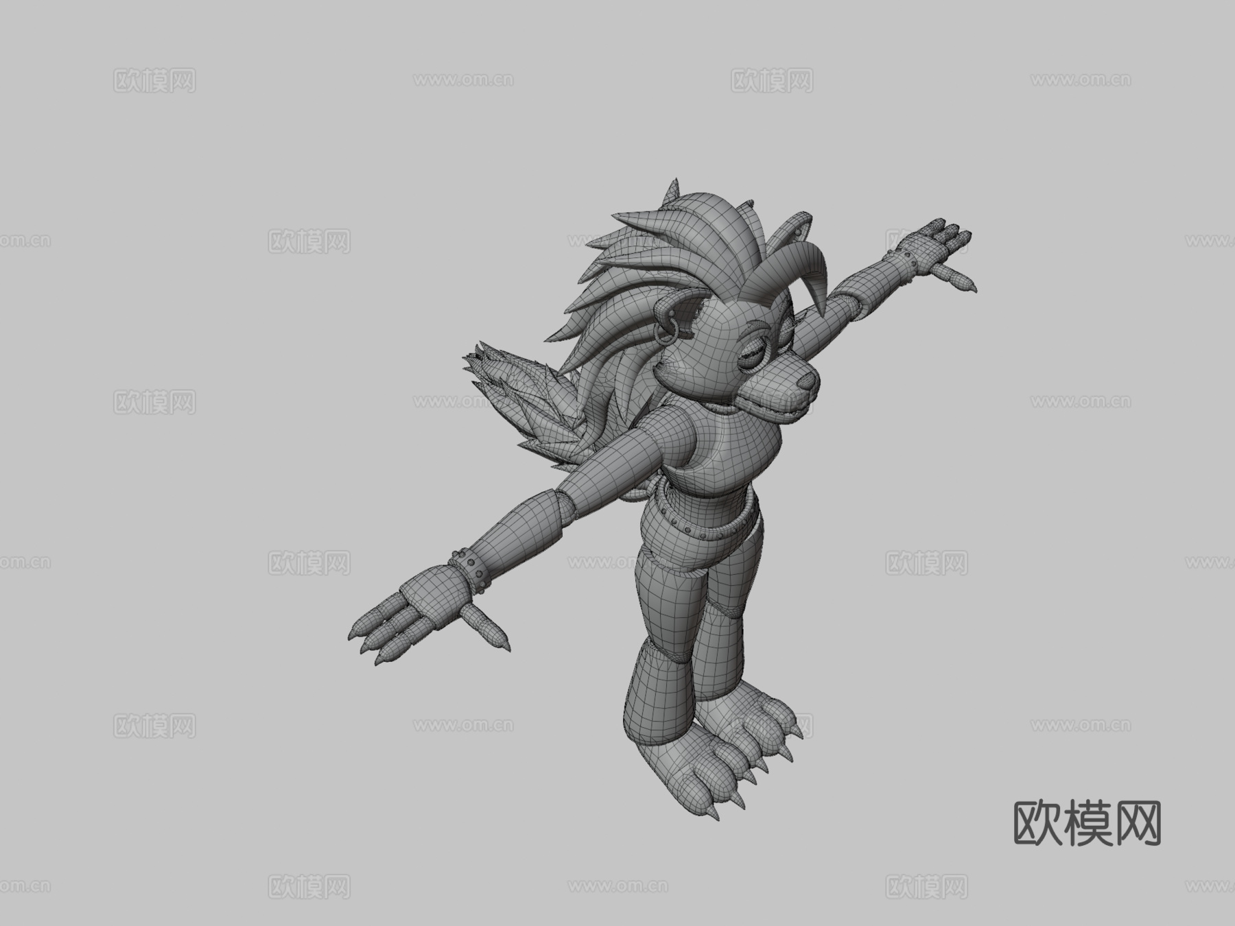 罗克珊狼3d模型
