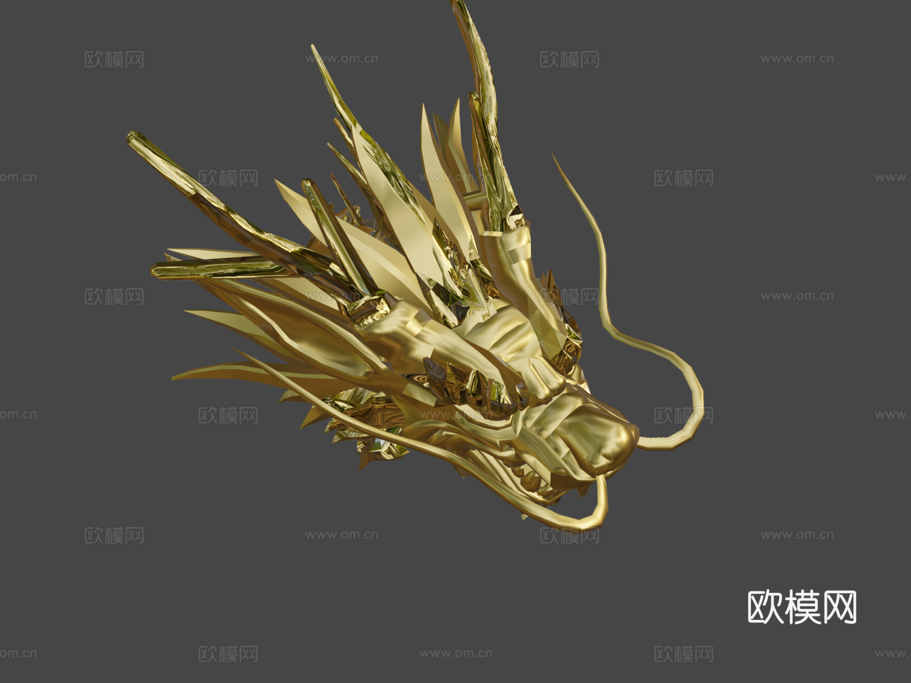 低多边形绑定龙3d模型