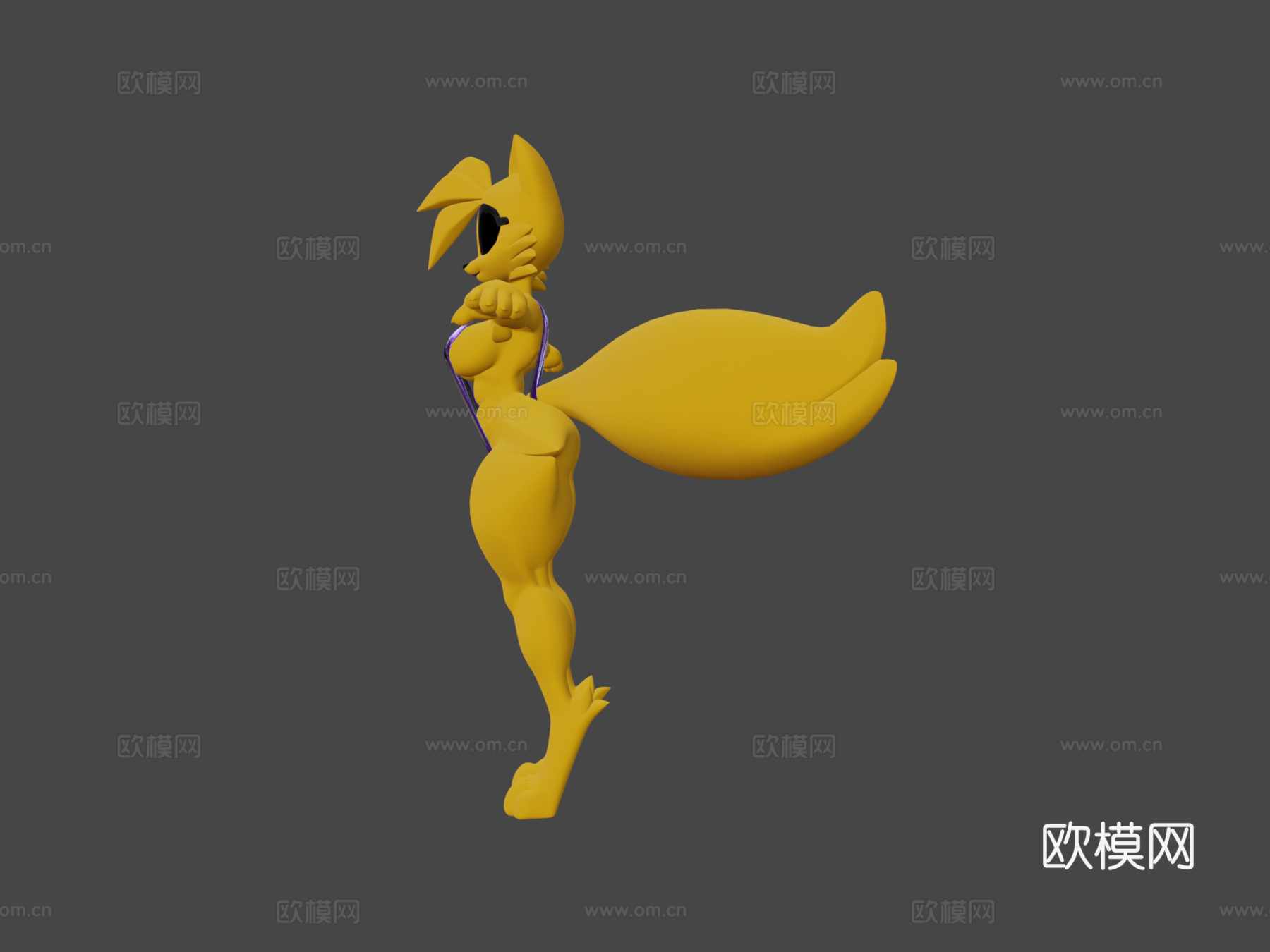 雌性索尼克3d模型