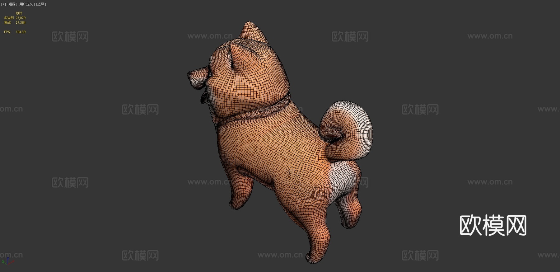 超棒柴犬男孩3d模型