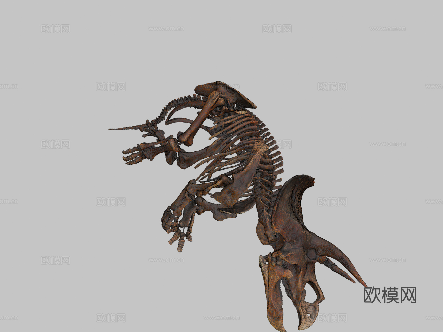 三角龙恐怖沼泽种3d模型